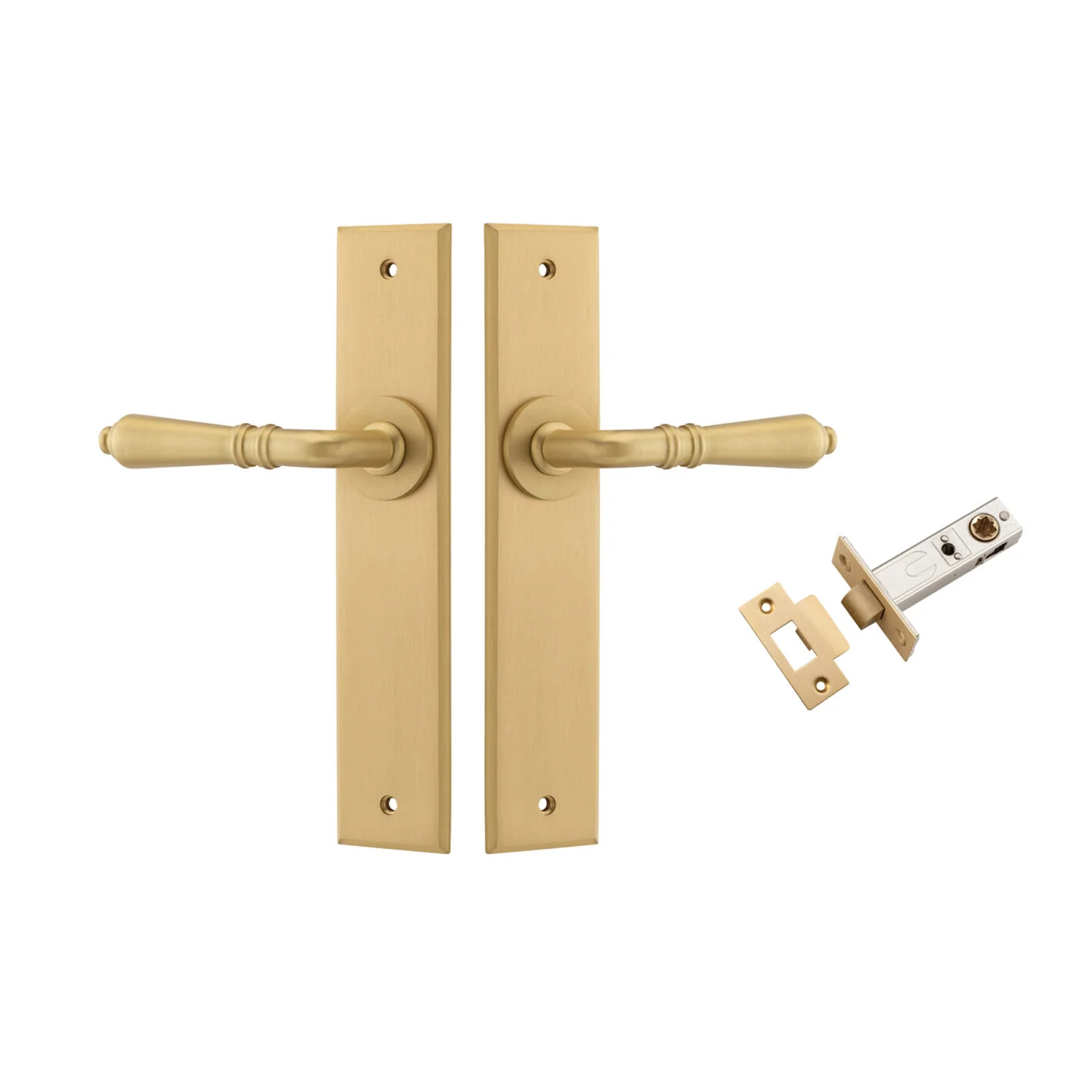 Iver Sarlat Door Lever Handle on Chamfered Backplate Passage Kit - Available in Various Finishes - Image 12