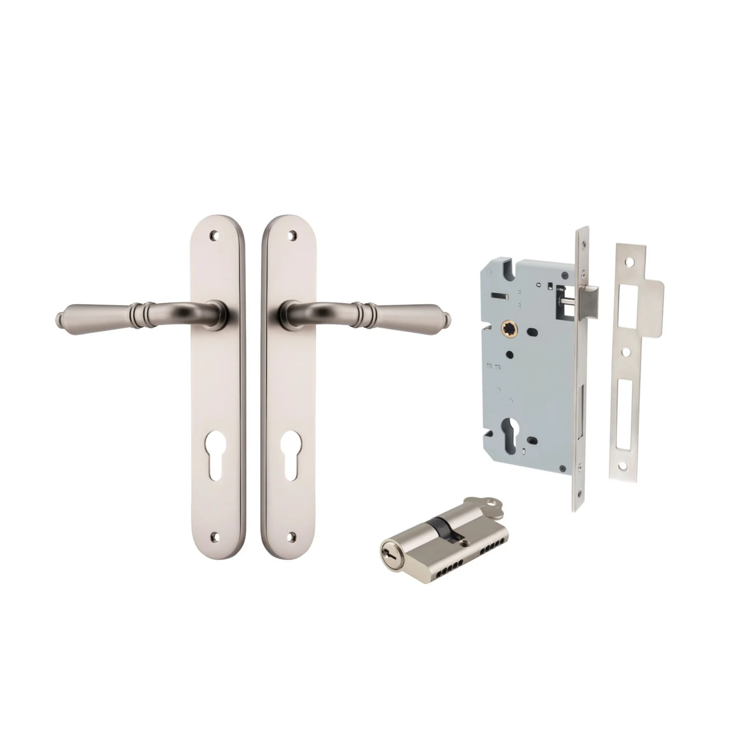 Iver Sarlat Door Lever Handle on Oval Backplate Entrance Kit Key/Key - Available in Various Finishes - Image 11