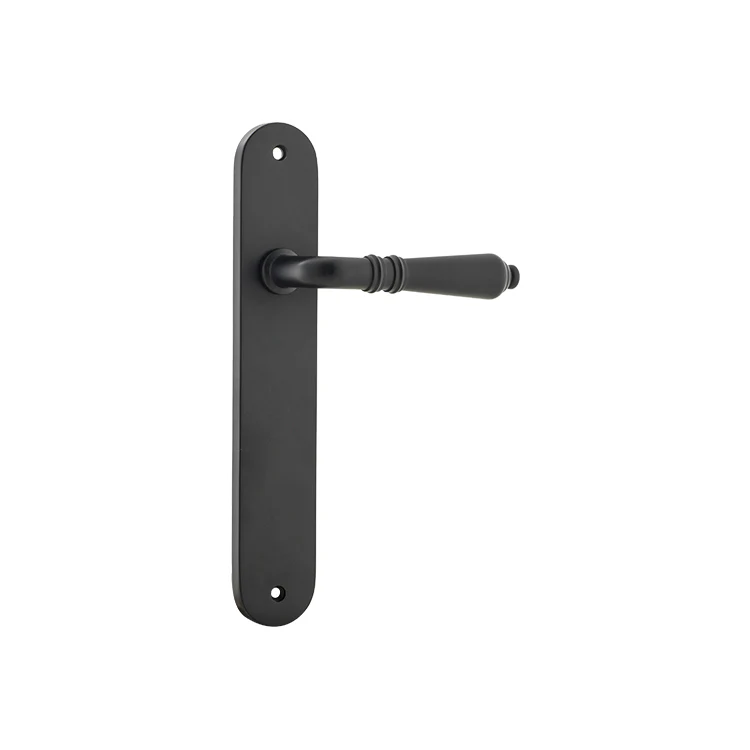 Iver Sarlat Door Lever Handle on Oval Backplate Matt Black - Image 2