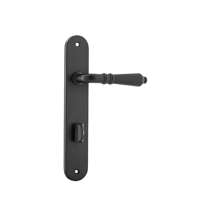 Iver Sarlat Door Lever Handle on Oval Backplate Matt Black - Image 4