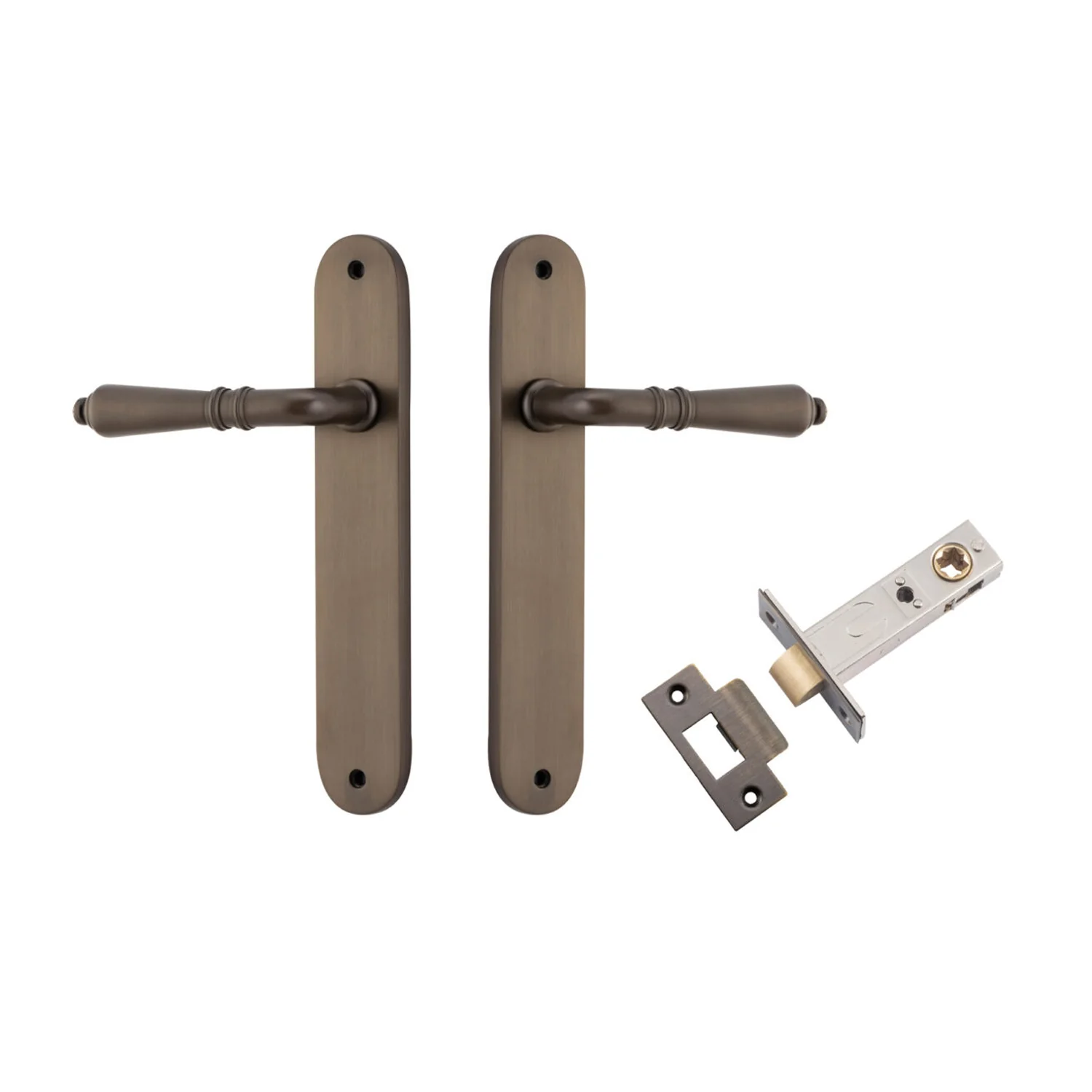 Iver Sarlat Door Lever Handle on Oval Backplate Passage Kit - Available in Various Finishes - Image 13