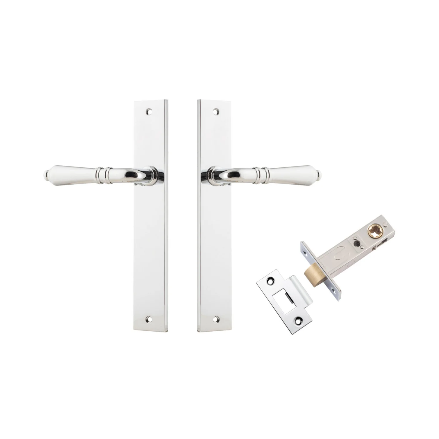 Iver Sarlat Door Lever Handle on Rectangular Backplate Passage Kit - Available in Various Finishes - Image 10