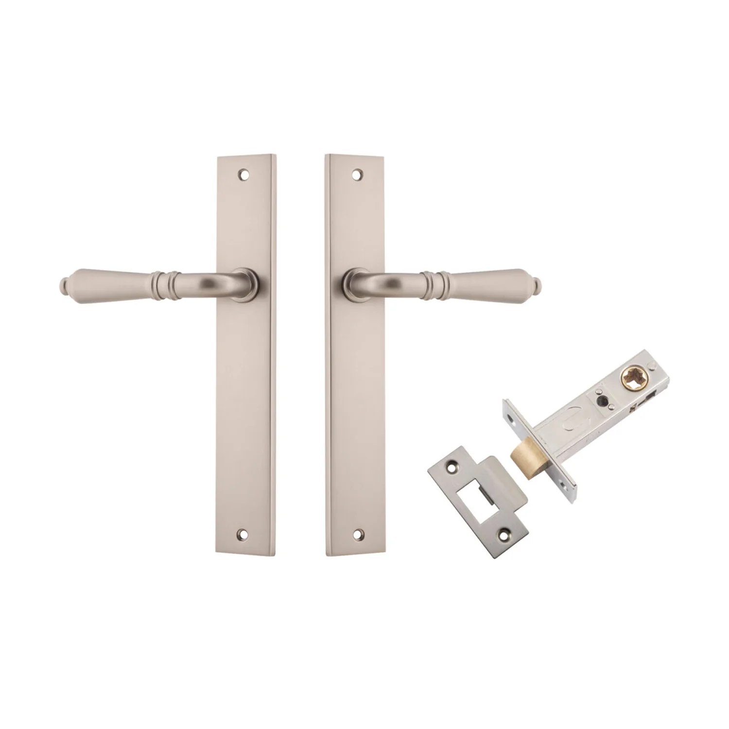 Iver Sarlat Door Lever Handle on Rectangular Backplate Passage Kit - Available in Various Finishes - Image 12