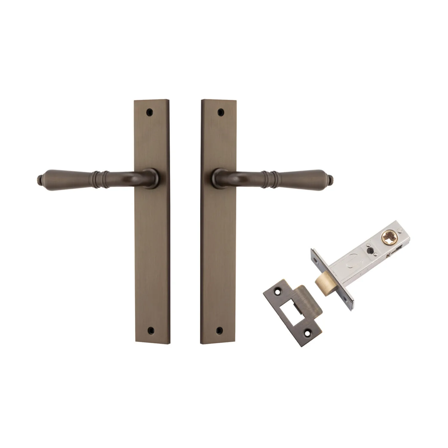 Iver Sarlat Door Lever Handle on Rectangular Backplate Passage Kit - Available in Various Finishes - Image 13
