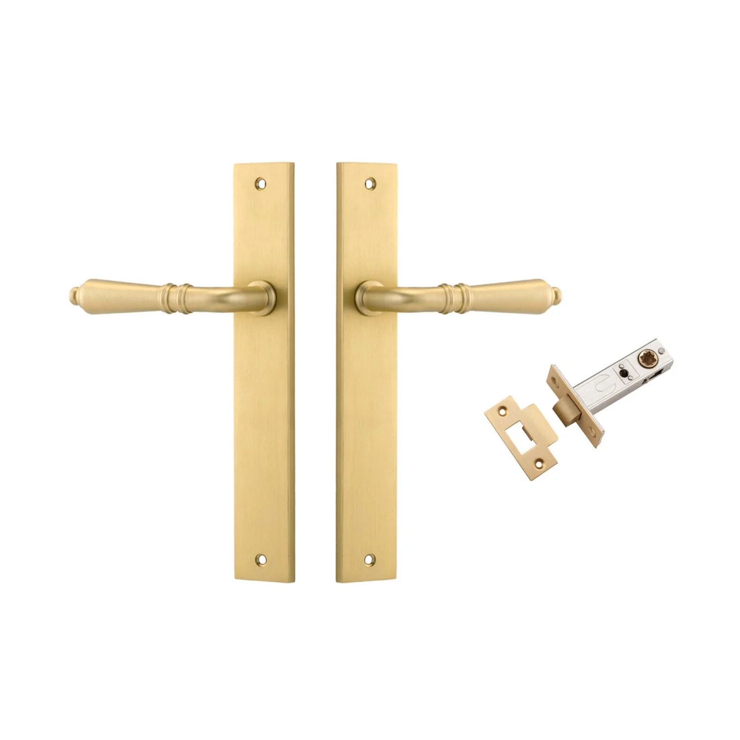 Iver Sarlat Door Lever Handle on Rectangular Backplate Passage Kit - Available in Various Finishes - Image 14
