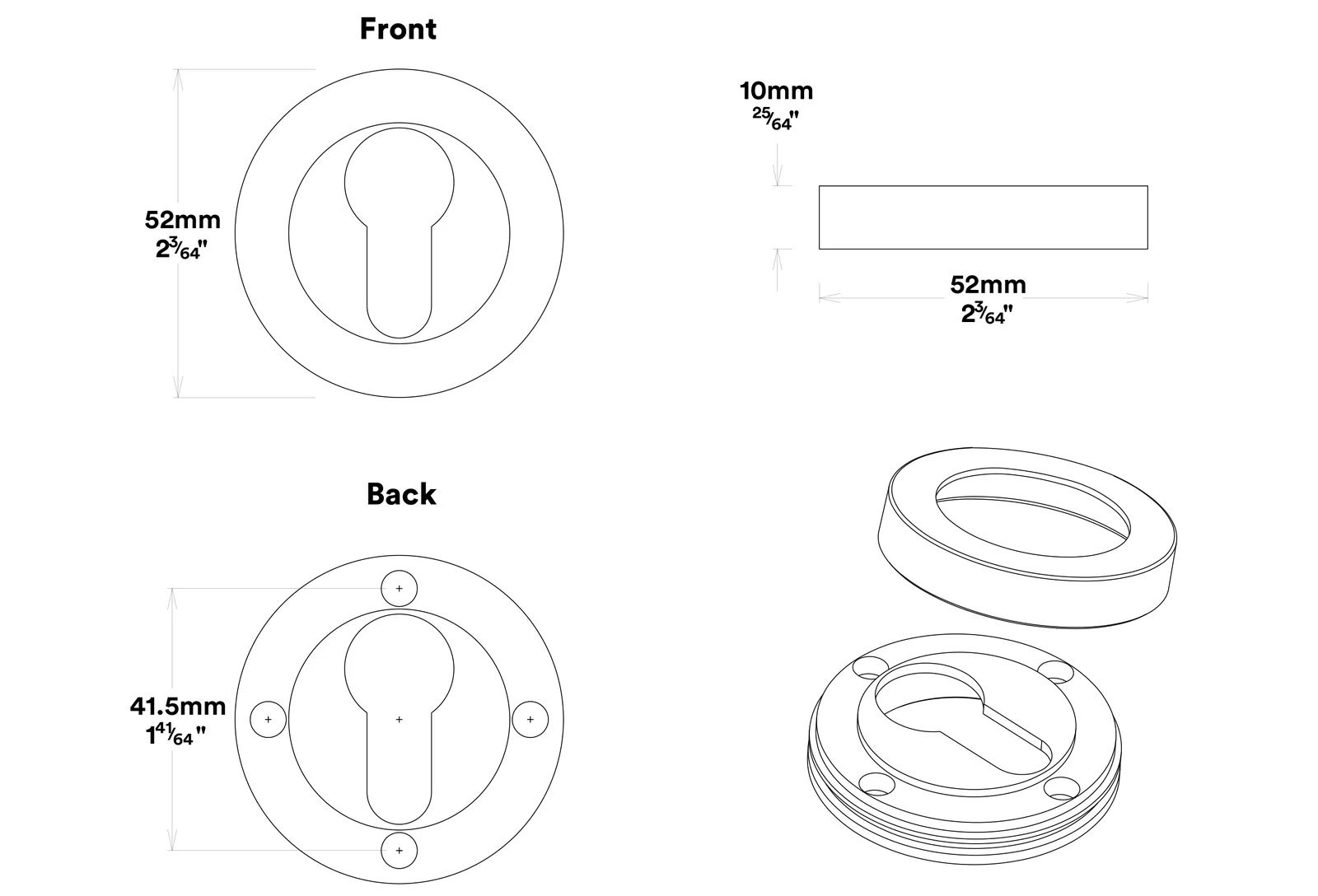 Iver Sarlat Door Lever Handle on Round Rose Entrance Kit Key/Key - Available in Various Finishes - Image 6