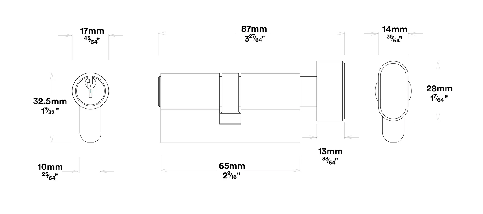 Iver Sarlat Door Lever Handle on Round Rose Entrance Kit Key/Thumb - Available in Various Finishes - Image 5