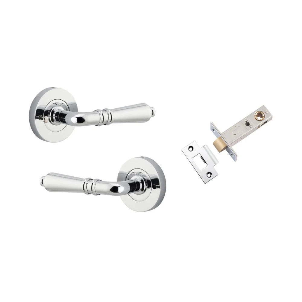 Iver Sarlat Door Lever Handle on Round Rose Inbuilt Privacy - Image 8