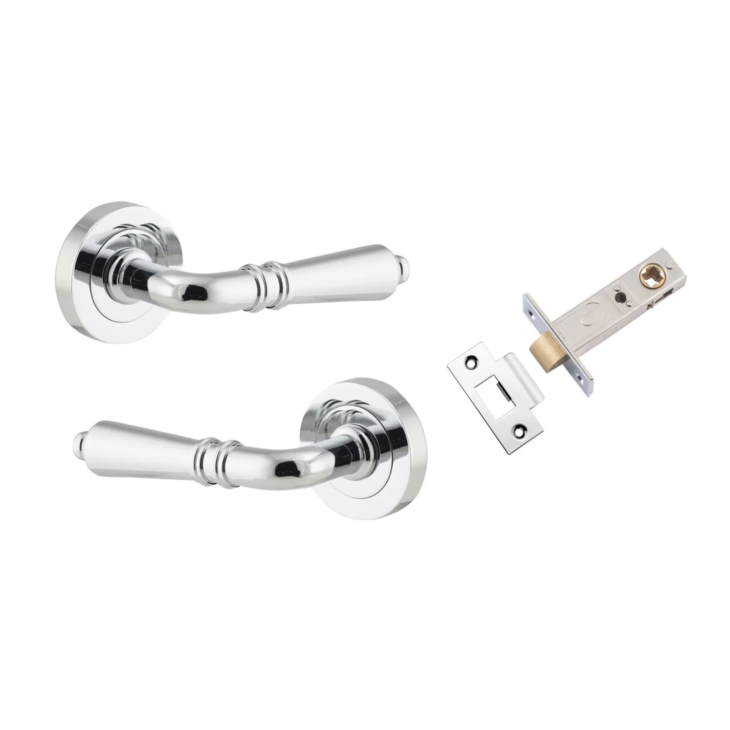Iver Sarlat Door Lever Handle on Round Rose Passage Kit - Available in Various Finishes - Image 10