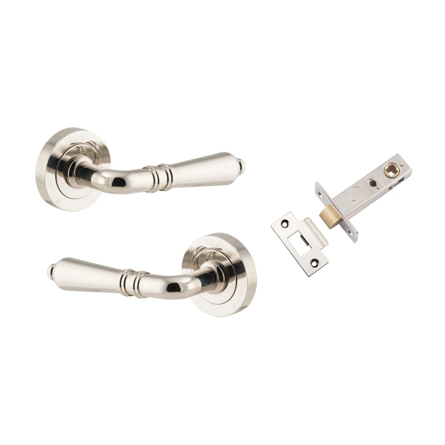 Iver Sarlat Door Lever Handle on Round Rose Passage Kit - Available in Various Finishes - Image 11