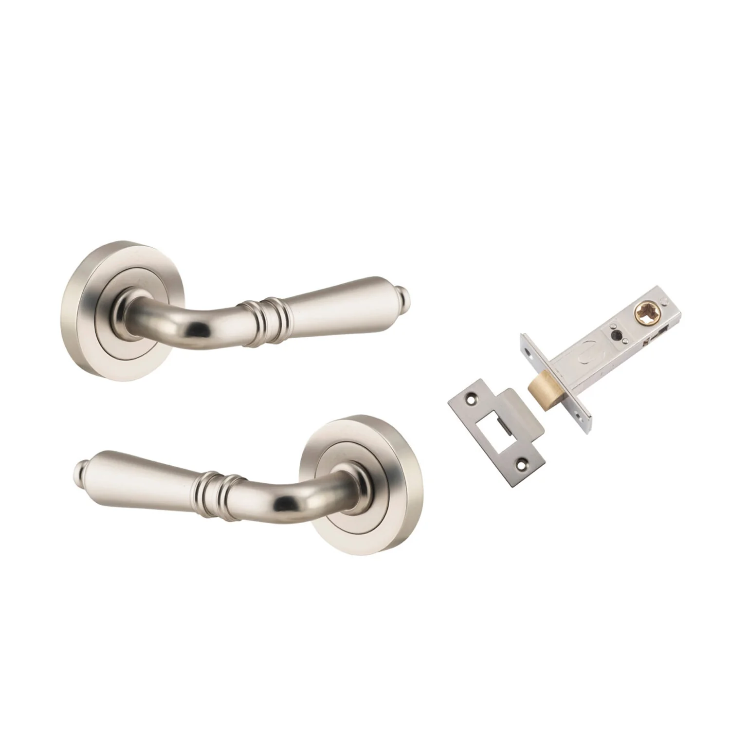 Iver Sarlat Door Lever Handle on Round Rose Passage Kit - Available in Various Finishes - Image 12