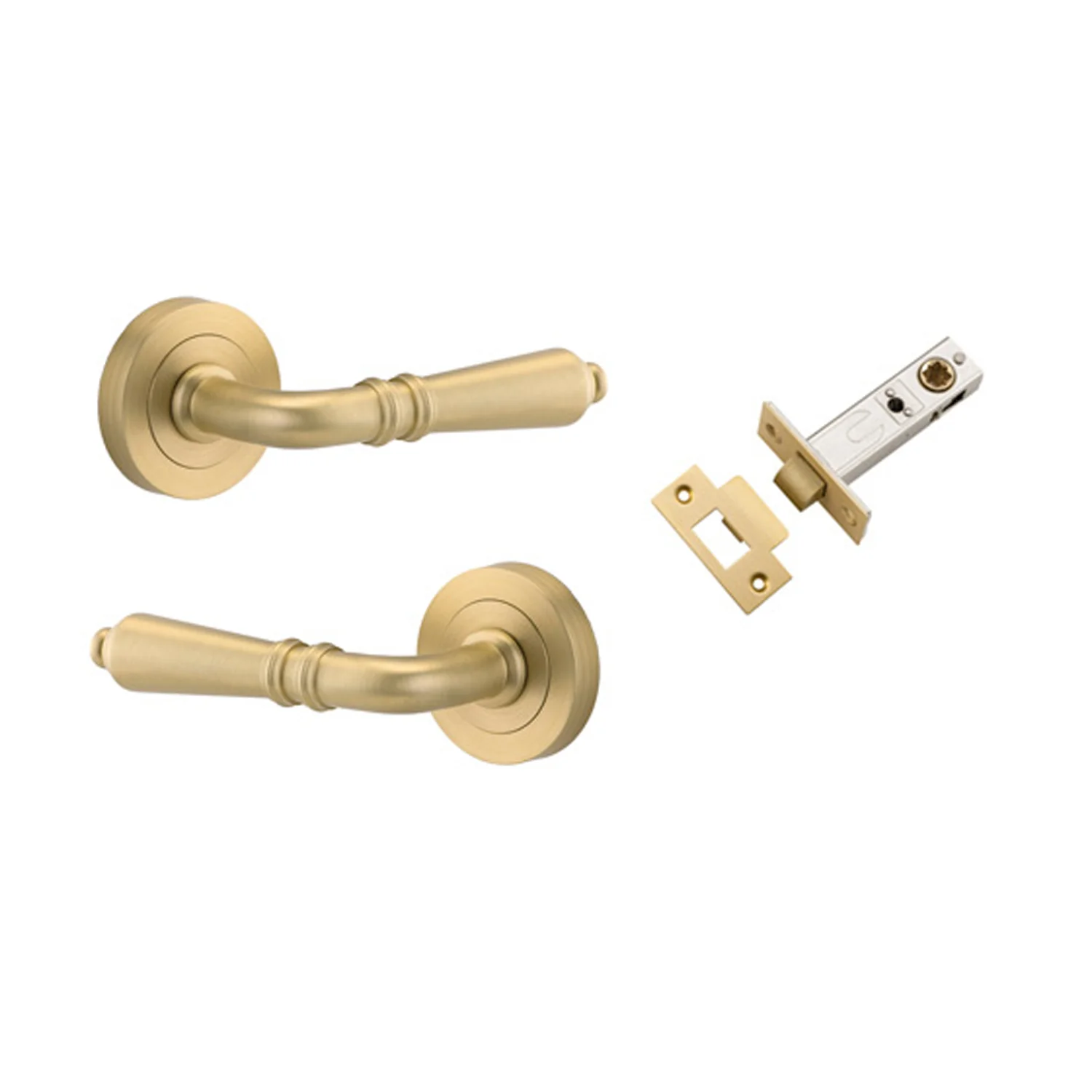 Iver Sarlat Door Lever Handle on Round Rose Passage Kit - Available in Various Finishes - Image 14