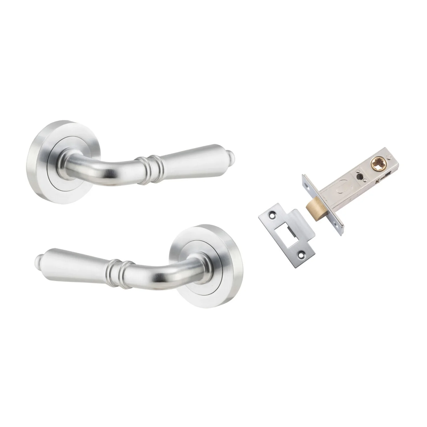 Iver Sarlat Door Lever Handle on Round Rose Passage Kit - Available in Various Finishes - Image 6