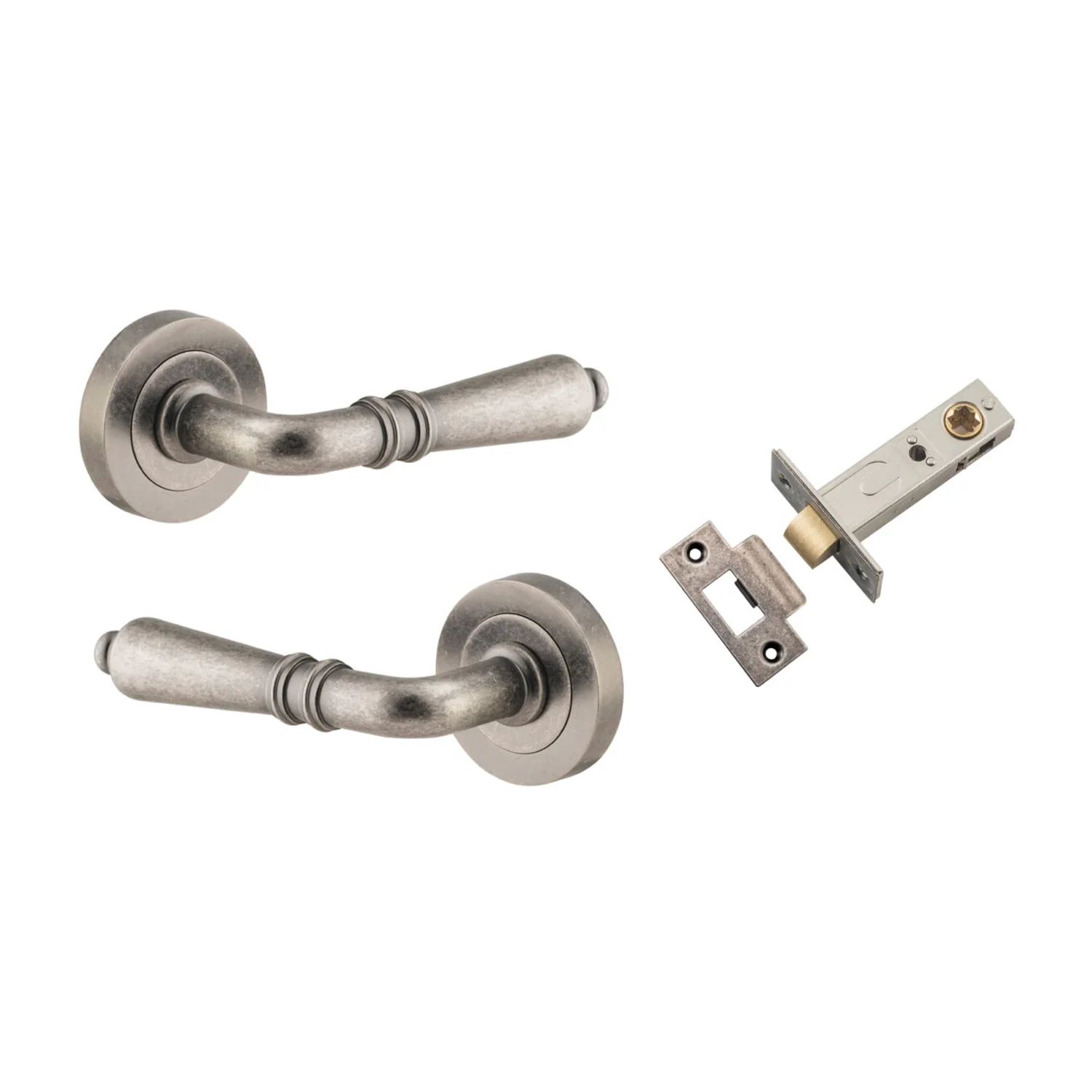 Iver Sarlat Door Lever Handle on Round Rose Passage Kit - Available in Various Finishes - Image 7