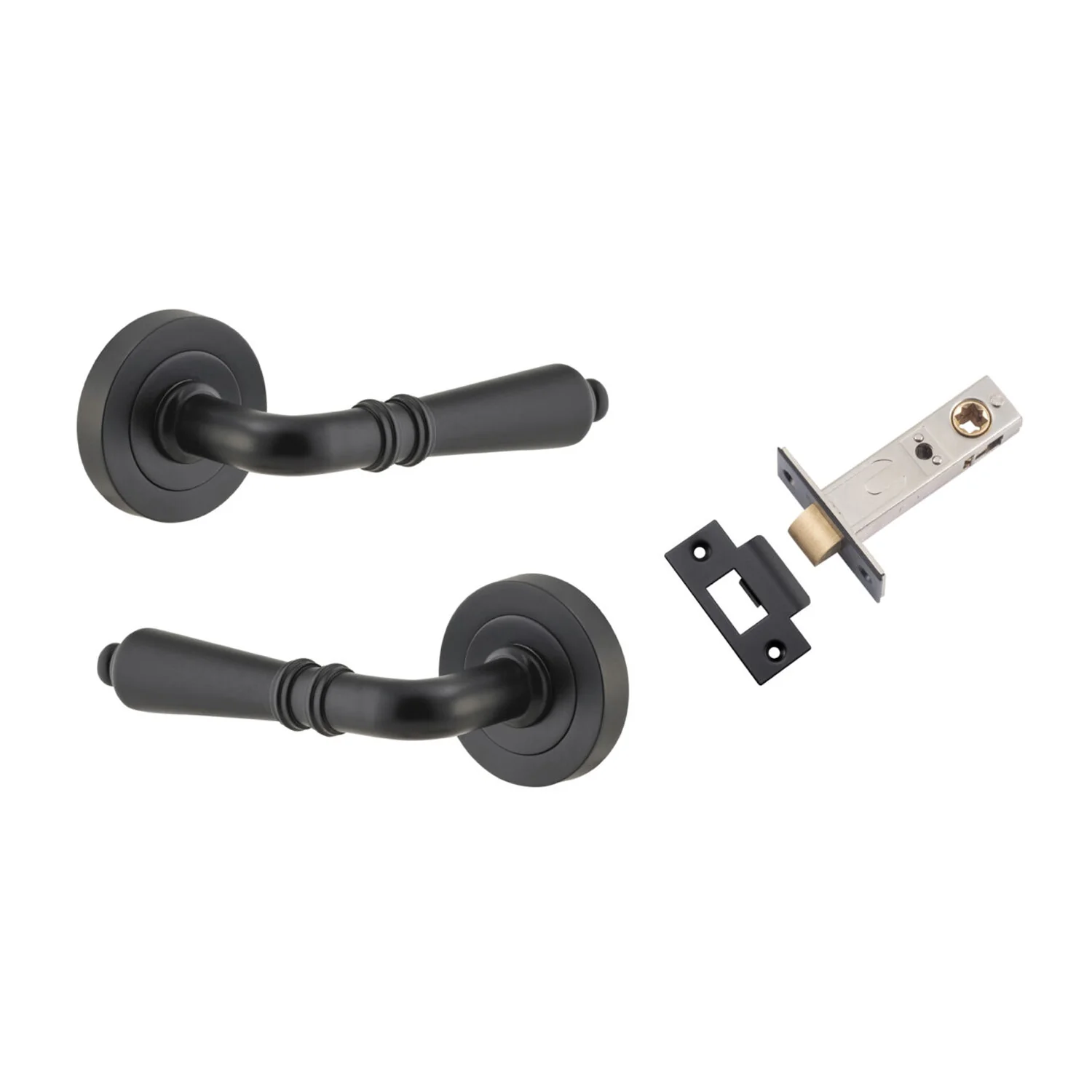 Iver Sarlat Door Lever Handle on Round Rose Passage Kit - Available in Various Finishes - Image 8