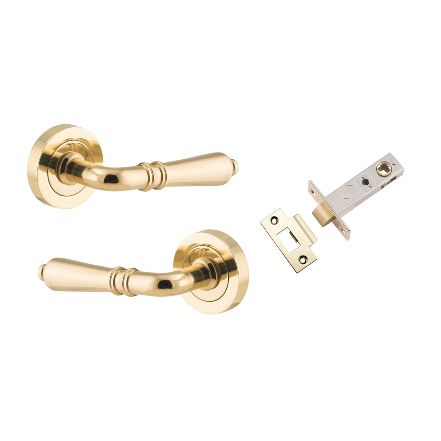 Iver Sarlat Door Lever Handle on Round Rose Passage Kit - Available in Various Finishes - Image 9