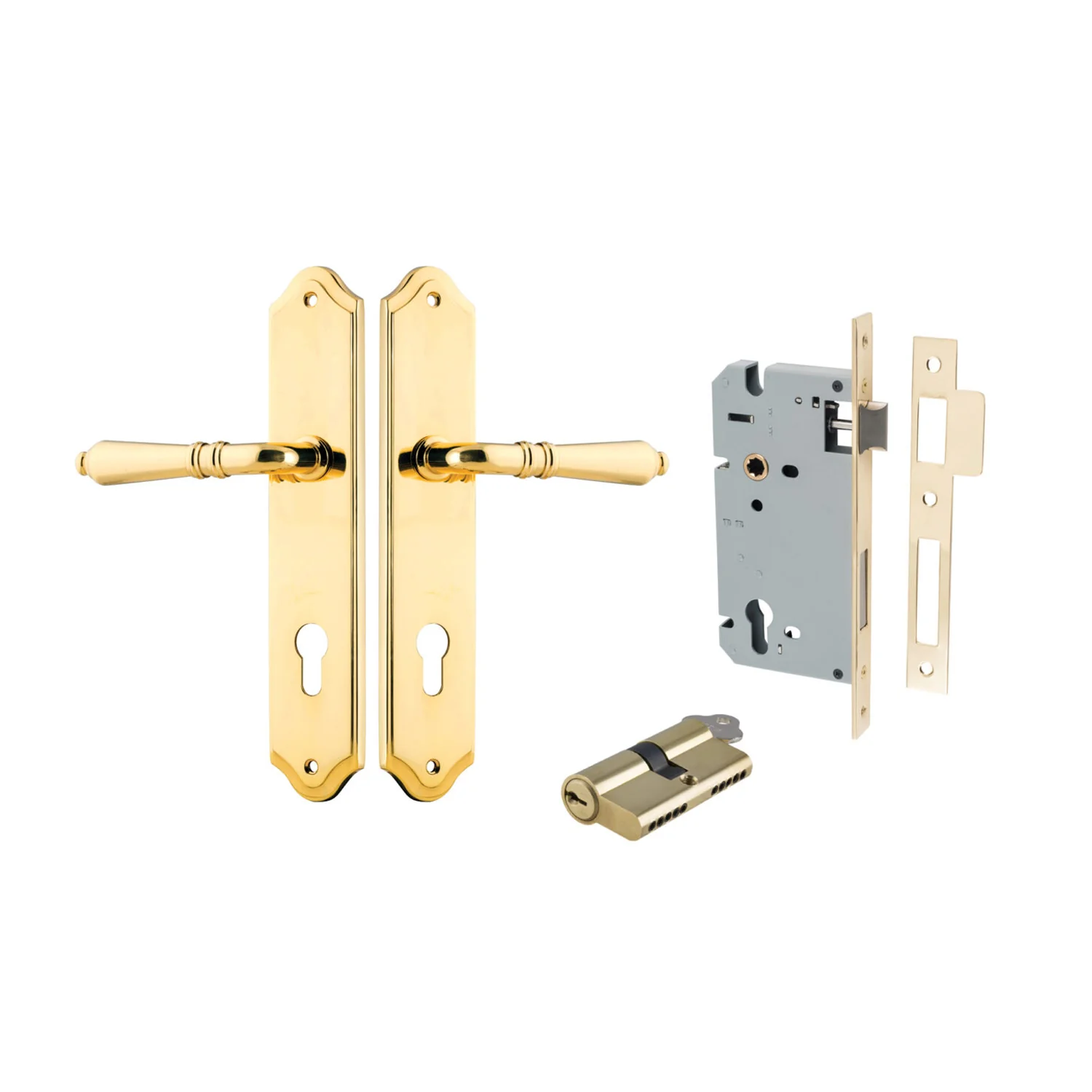 Iver Sarlat Door Lever Handle on Shouldered Backplate Entrance Kit Key/Key - Image 10
