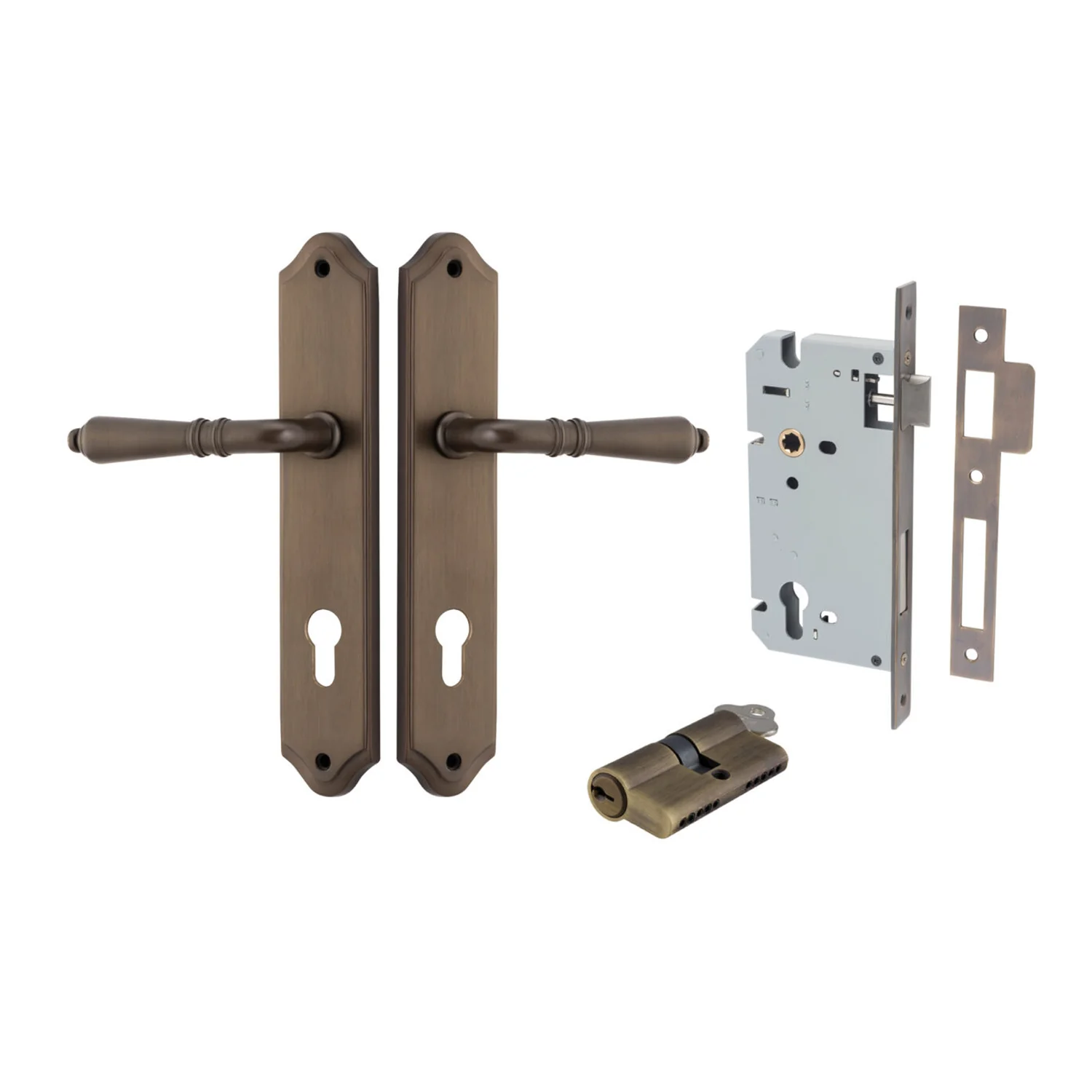 Iver Sarlat Door Lever Handle on Shouldered Backplate Entrance Kit Key/Key - Image 14