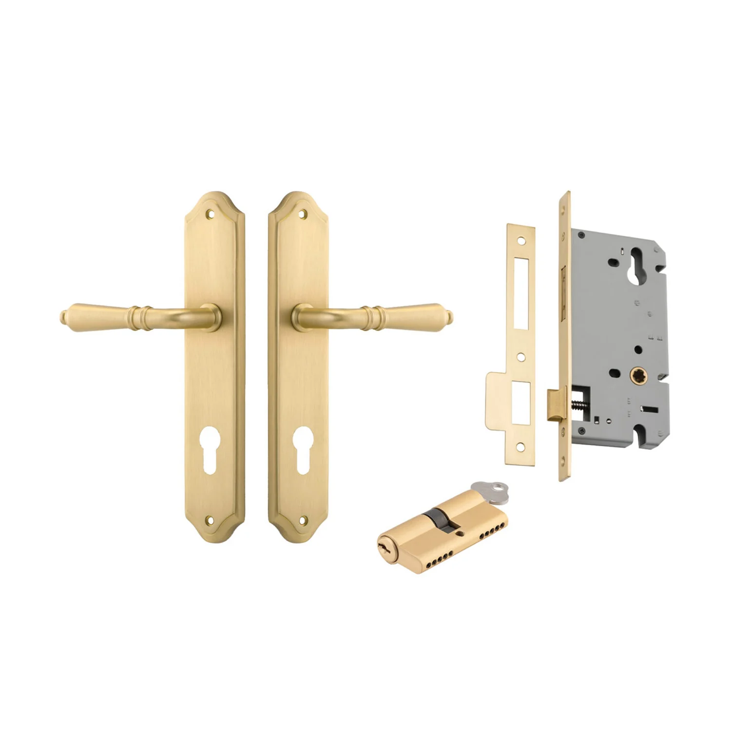 Iver Sarlat Door Lever Handle on Shouldered Backplate Entrance Kit Key/Key - Image 15