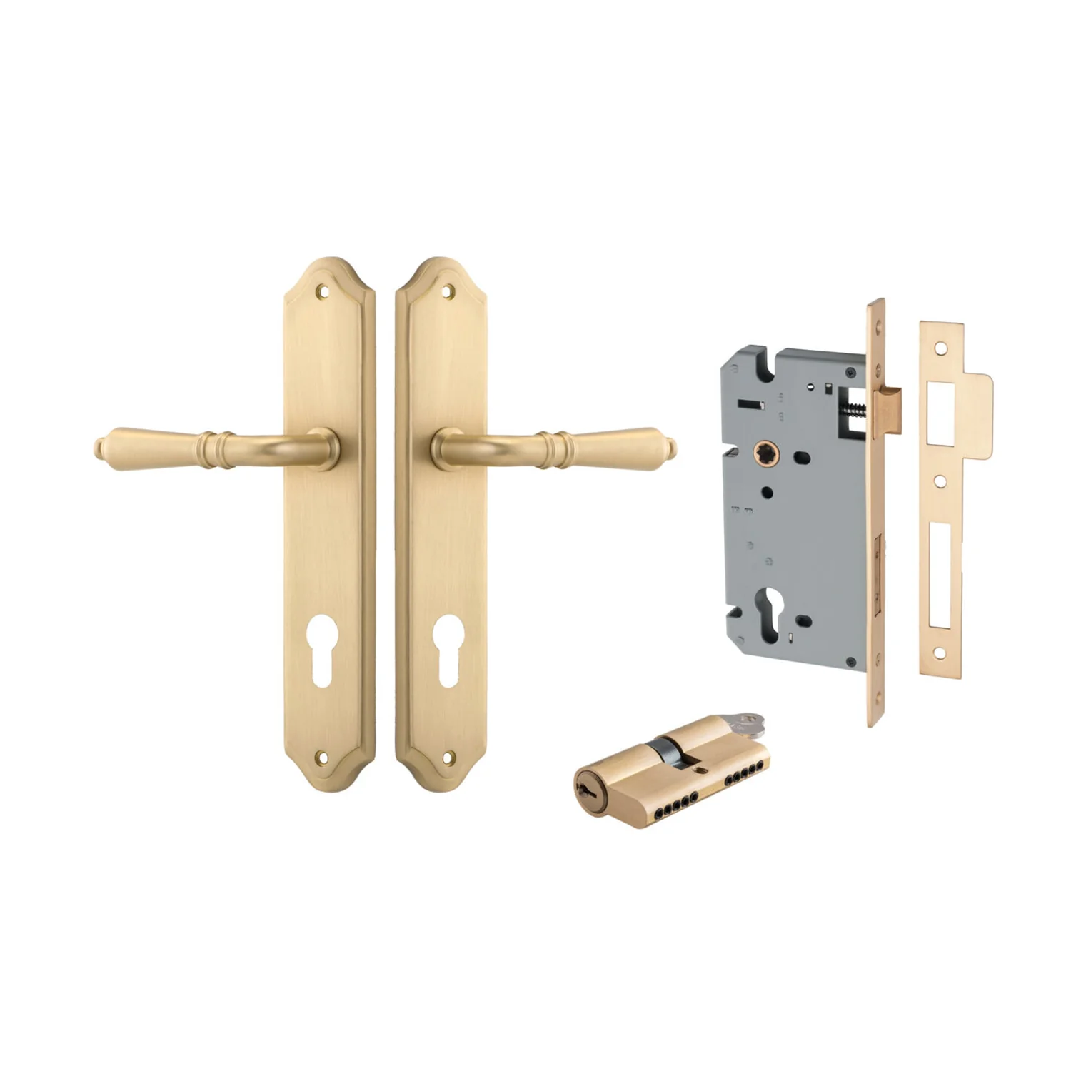 Iver Sarlat Door Lever Handle on Shouldered Backplate Entrance Kit Key/Key - Image 6