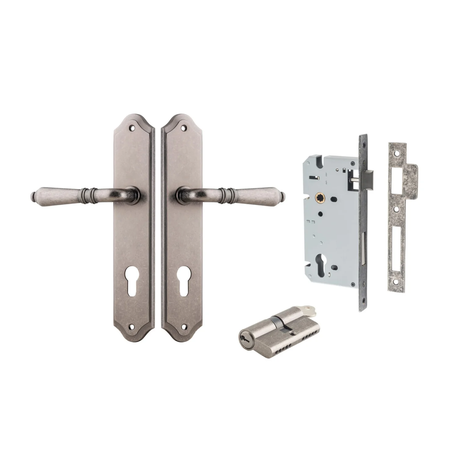 Iver Sarlat Door Lever Handle on Shouldered Backplate Entrance Kit Key/Key - Image 8