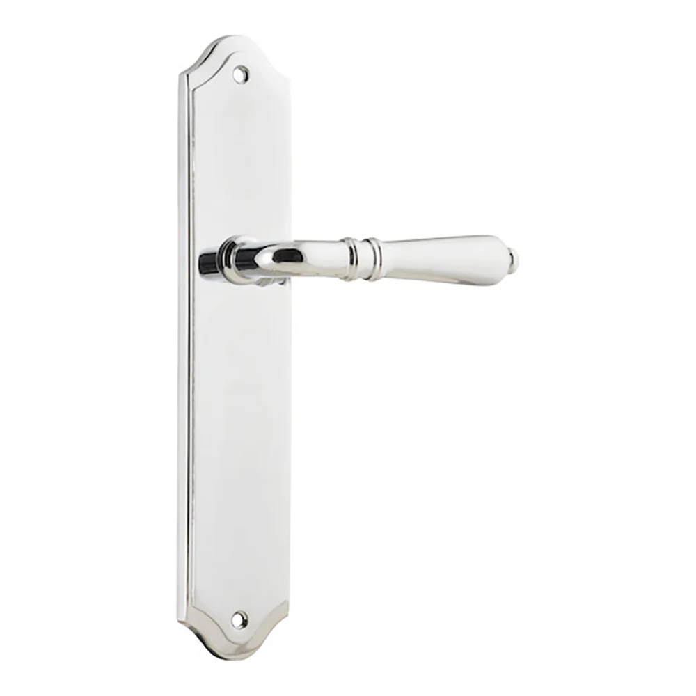 Iver Sarlat Door Lever Handle on Shouldered Backplate Chrome Plated - Image 4