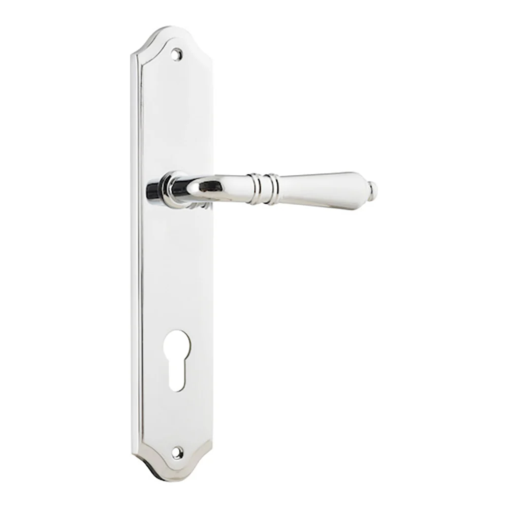 Iver Sarlat Door Lever Handle on Shouldered Backplate Chrome Plated - Image 5