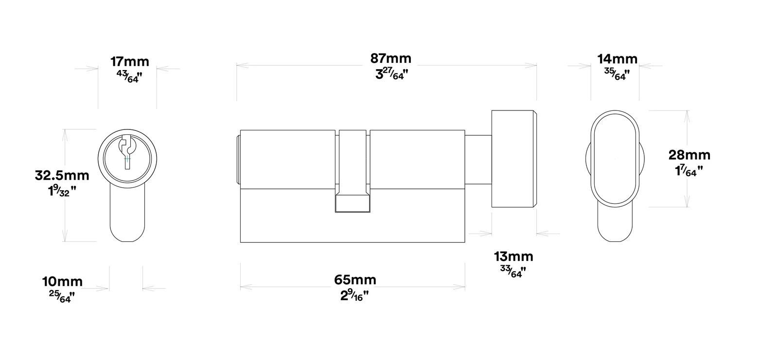 Iver Sarlat Door Lever Handle on Shouldered Backplate Entrance Kit Key/Thumb - Image 4