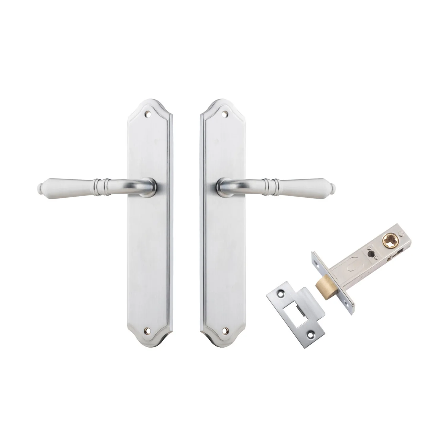 Iver Sarlat Door Lever Handle on Shouldered Backplate Passage Kit - Available in Various Finishes - Image 6