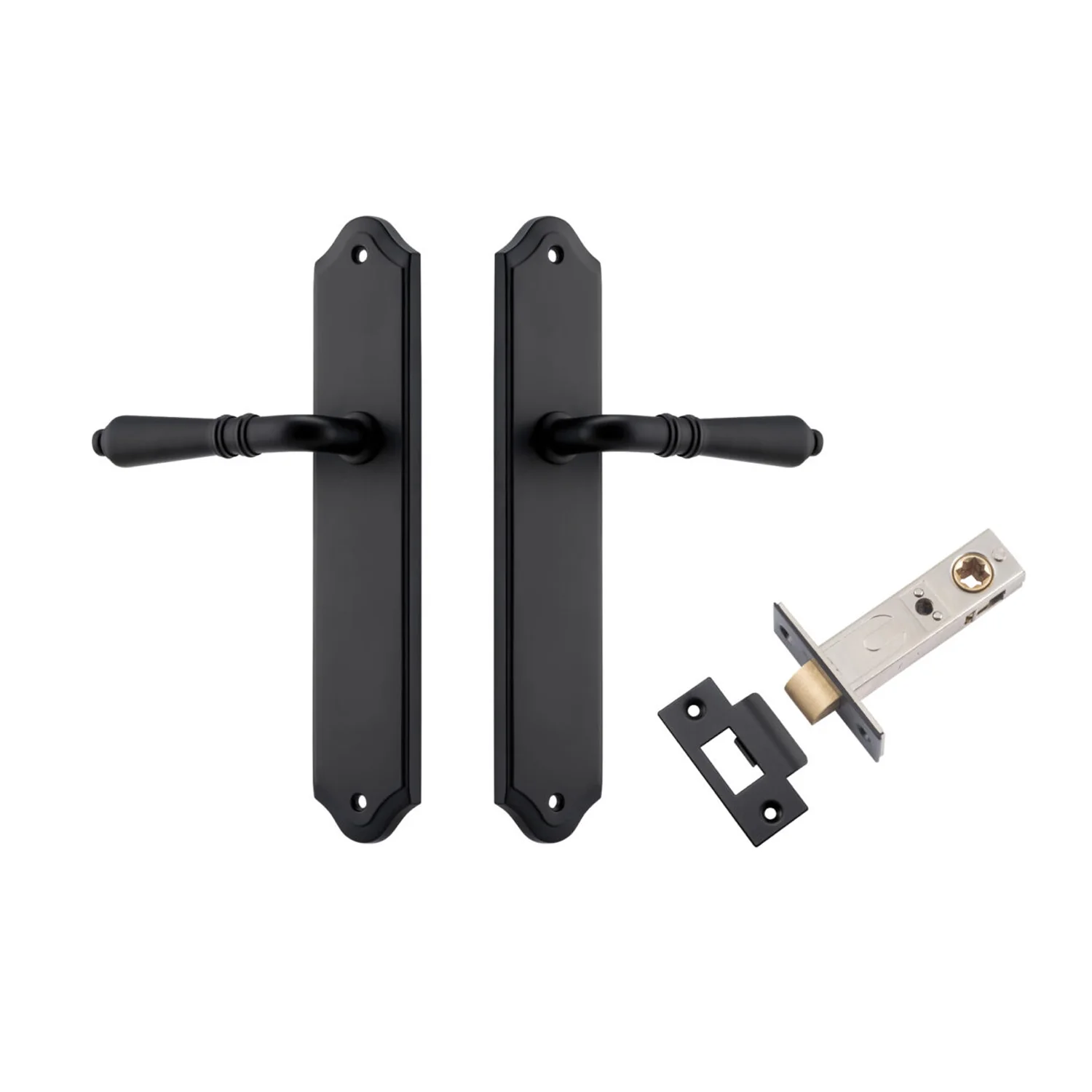 Iver Sarlat Door Lever Handle on Shouldered Backplate Passage Kit - Available in Various Finishes - Image 8