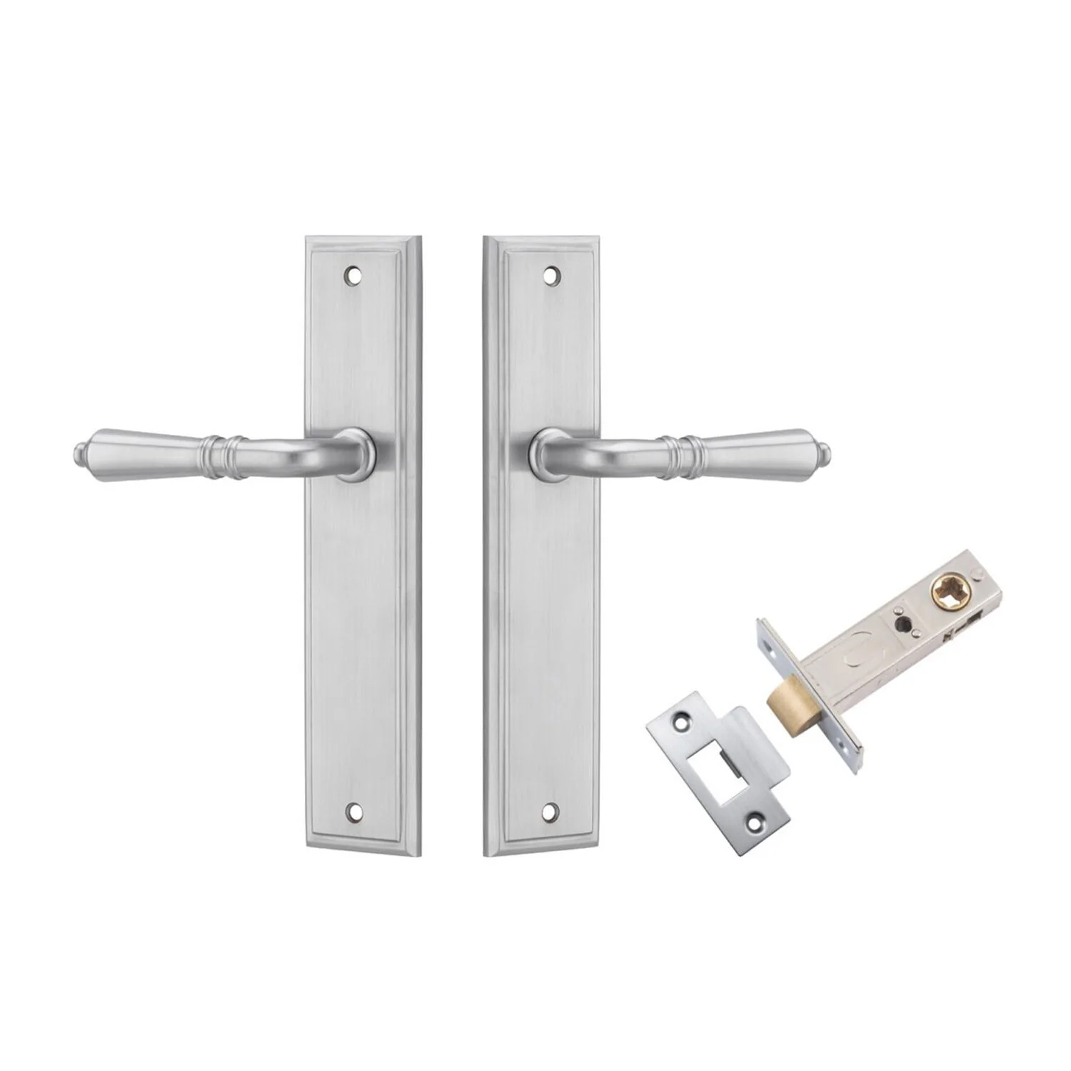 Iver Sarlat Door Lever Handle on Stepped Backplate Passage Kit - Available in Various Finishes - Image 11