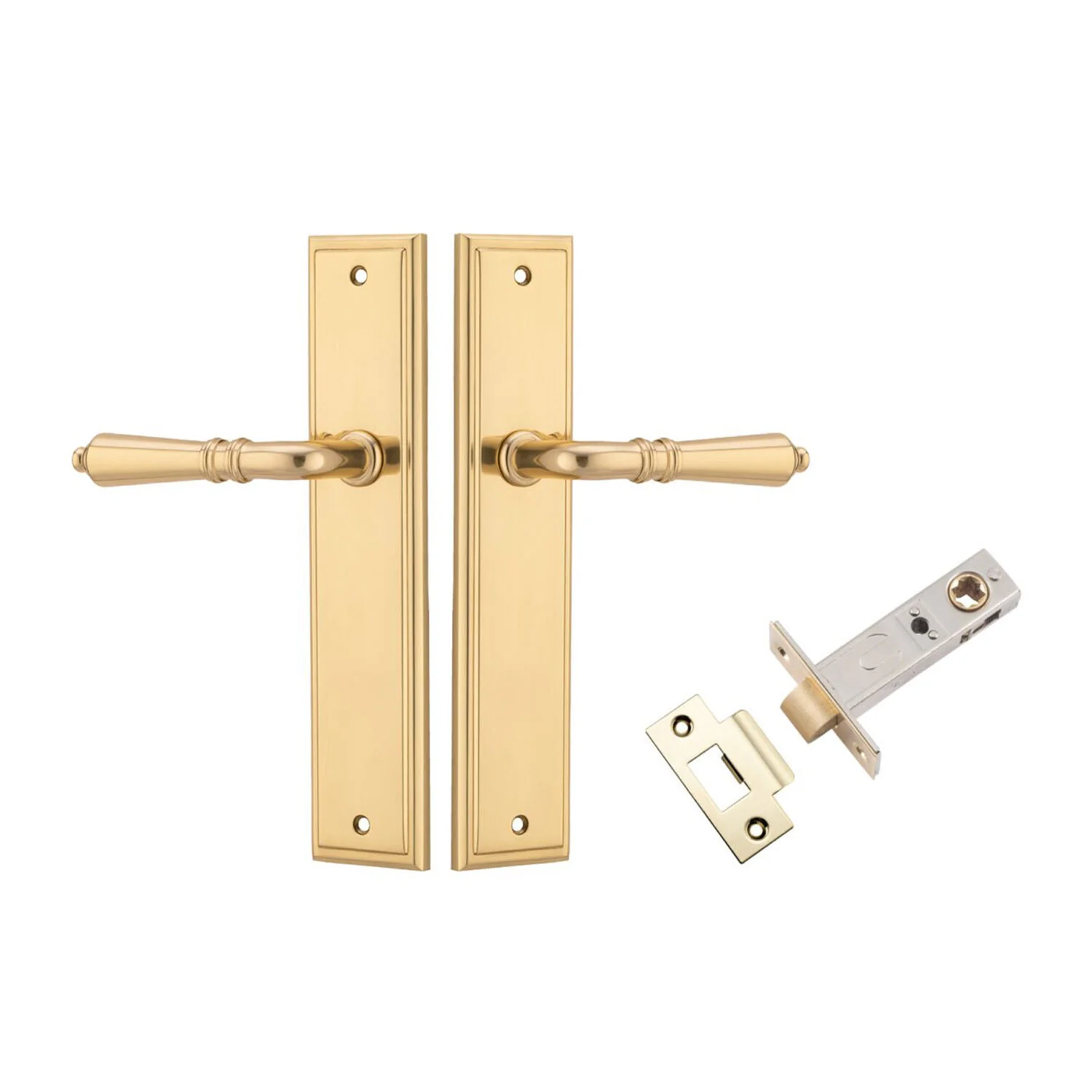 Iver Sarlat Door Lever Handle on Stepped Backplate Passage Kit - Available in Various Finishes - Image 12