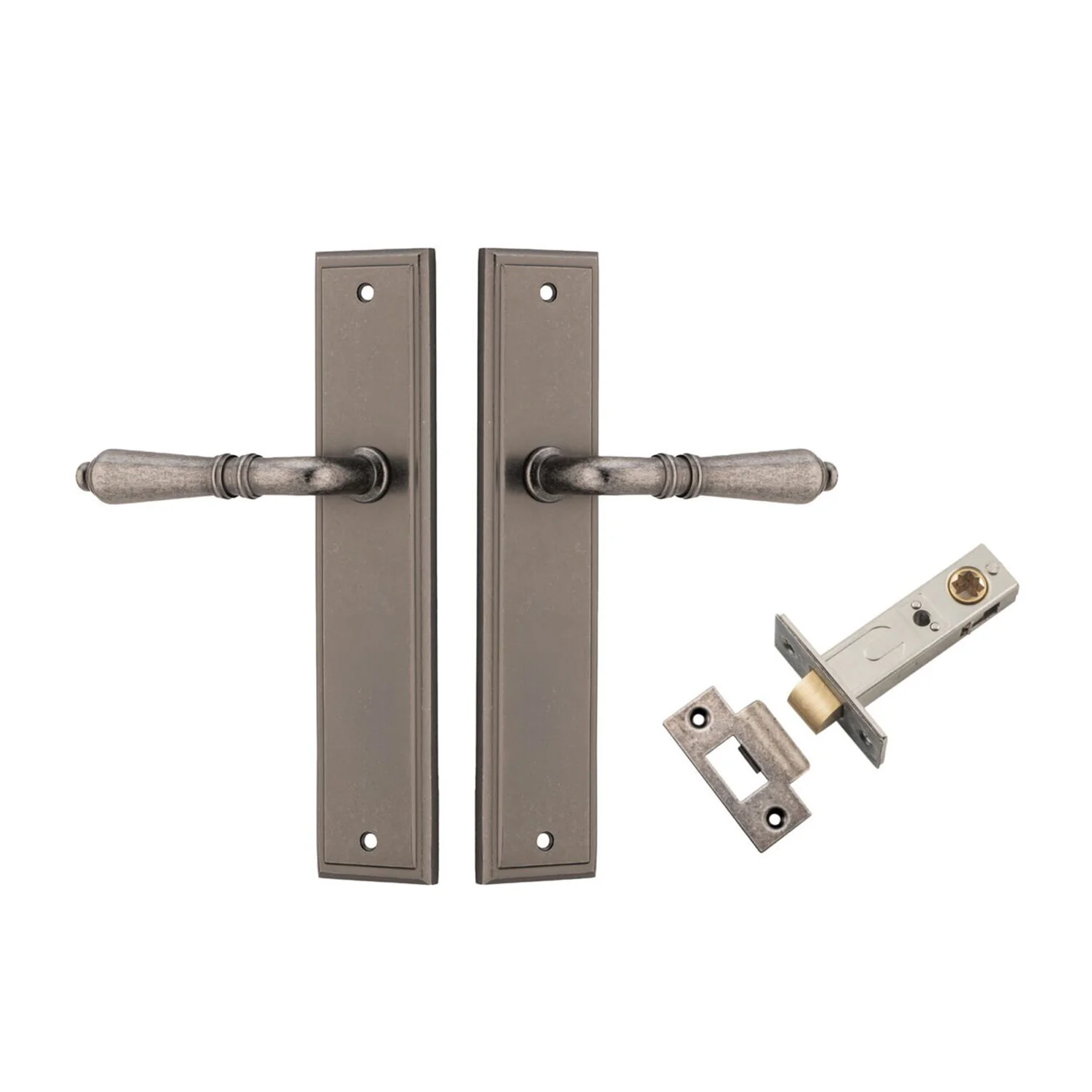 Iver Sarlat Door Lever Handle on Stepped Backplate Passage Kit - Available in Various Finishes - Image 13