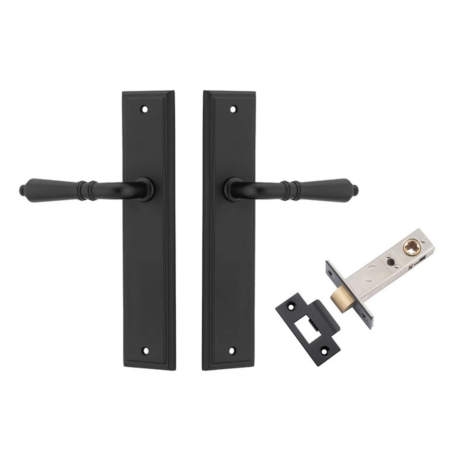 Iver Sarlat Door Lever Handle on Stepped Backplate Passage Kit - Available in Various Finishes - Image 15