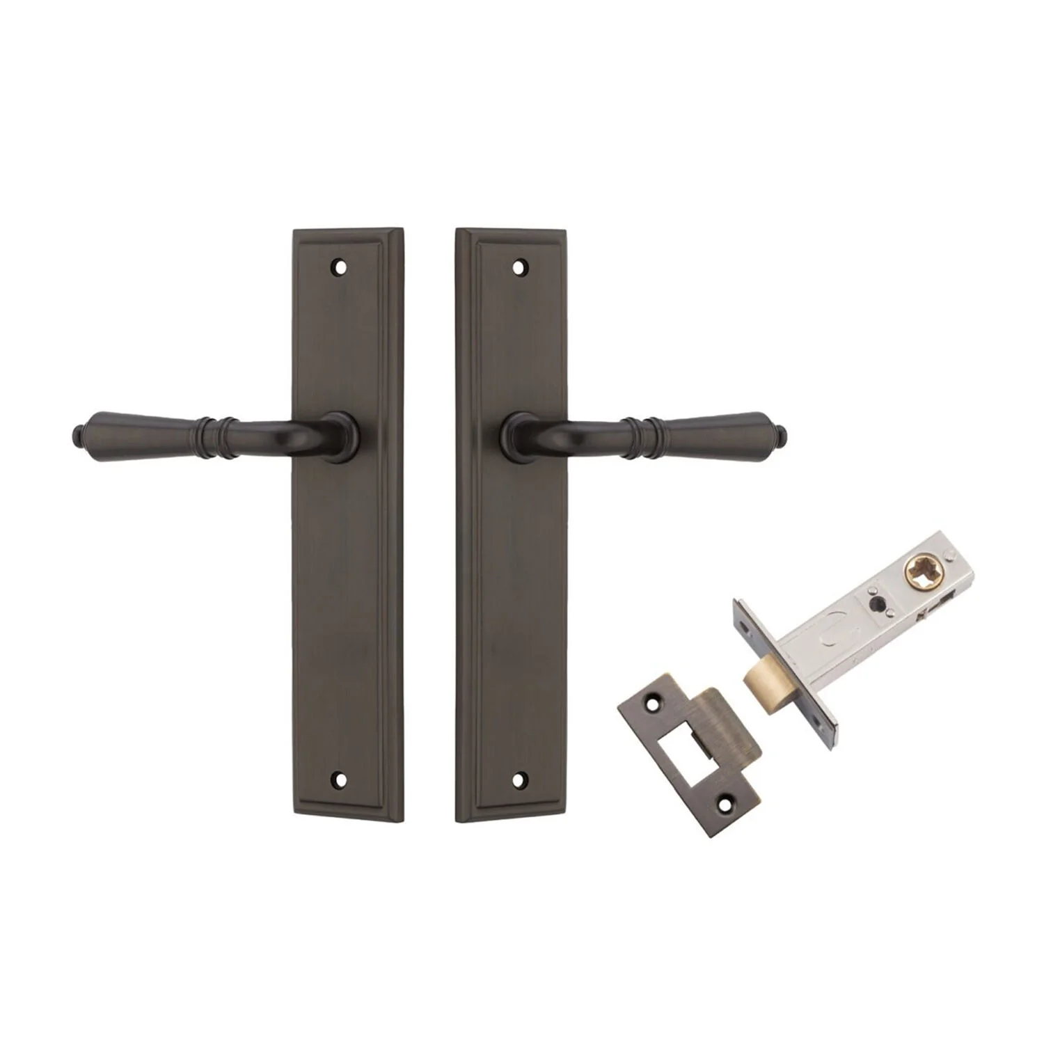 Iver Sarlat Door Lever Handle on Stepped Backplate Passage Kit - Available in Various Finishes - Image 5