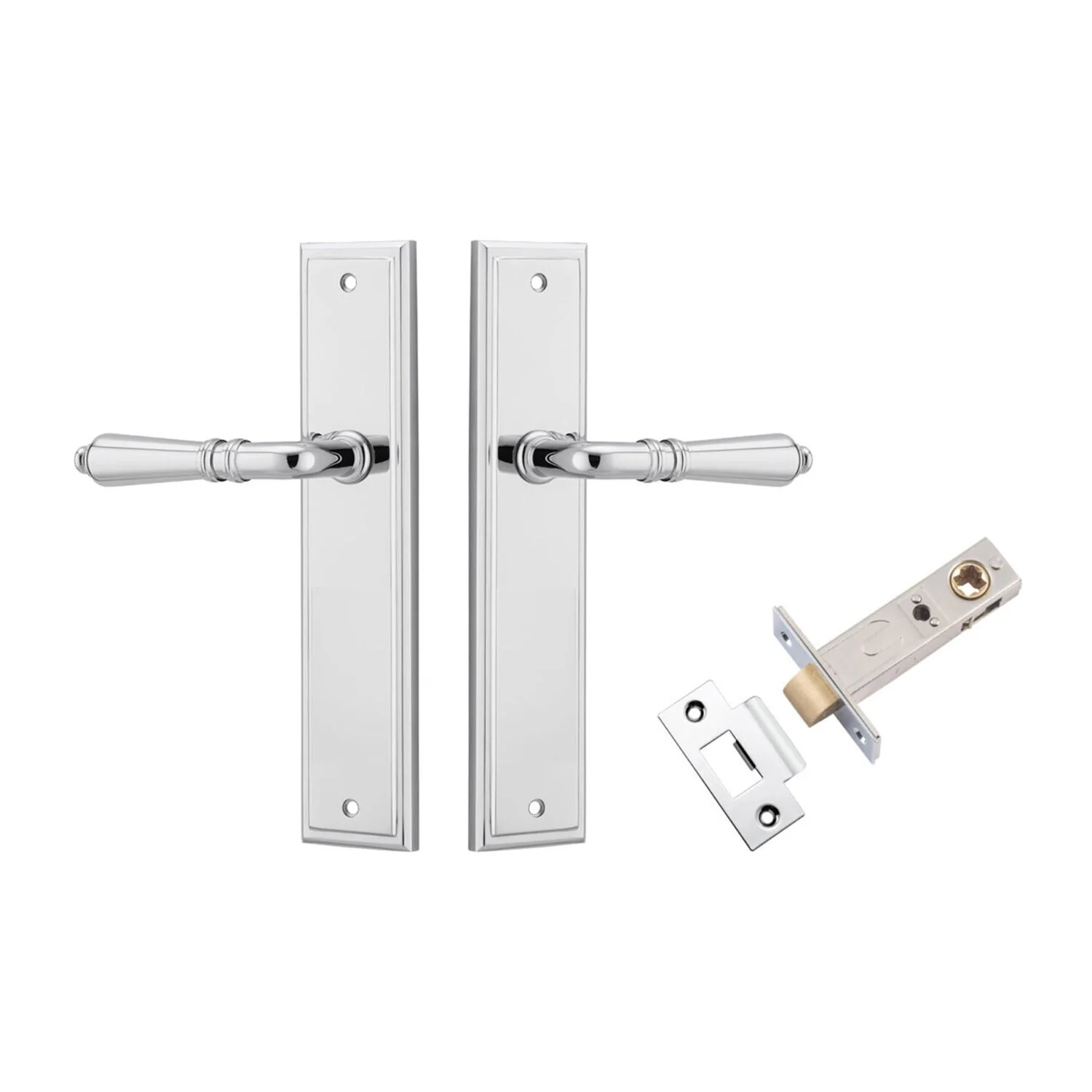 Iver Sarlat Door Lever Handle on Stepped Backplate Passage Kit - Available in Various Finishes - Image 6