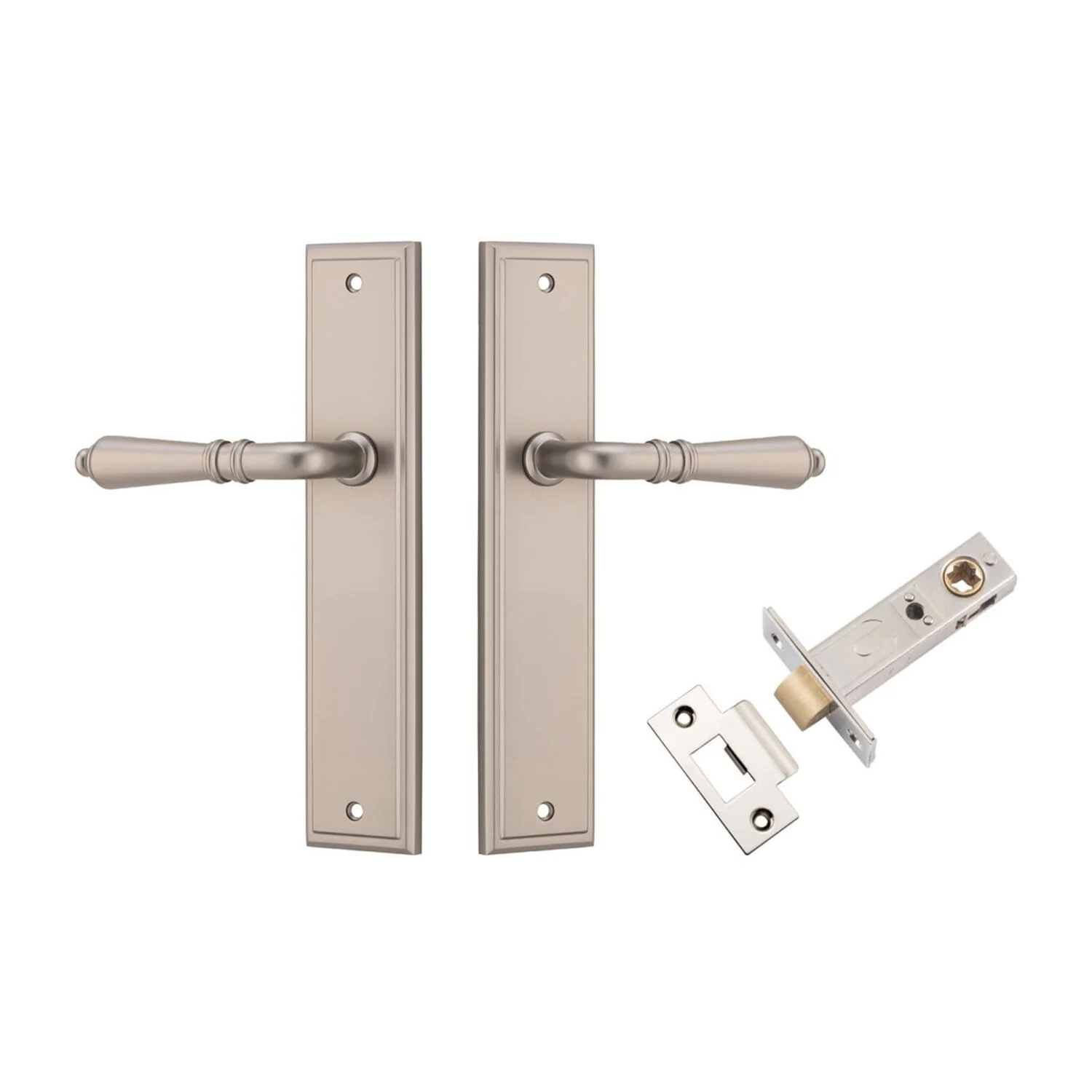 Iver Sarlat Door Lever Handle on Stepped Backplate Passage Kit - Available in Various Finishes - Image 8