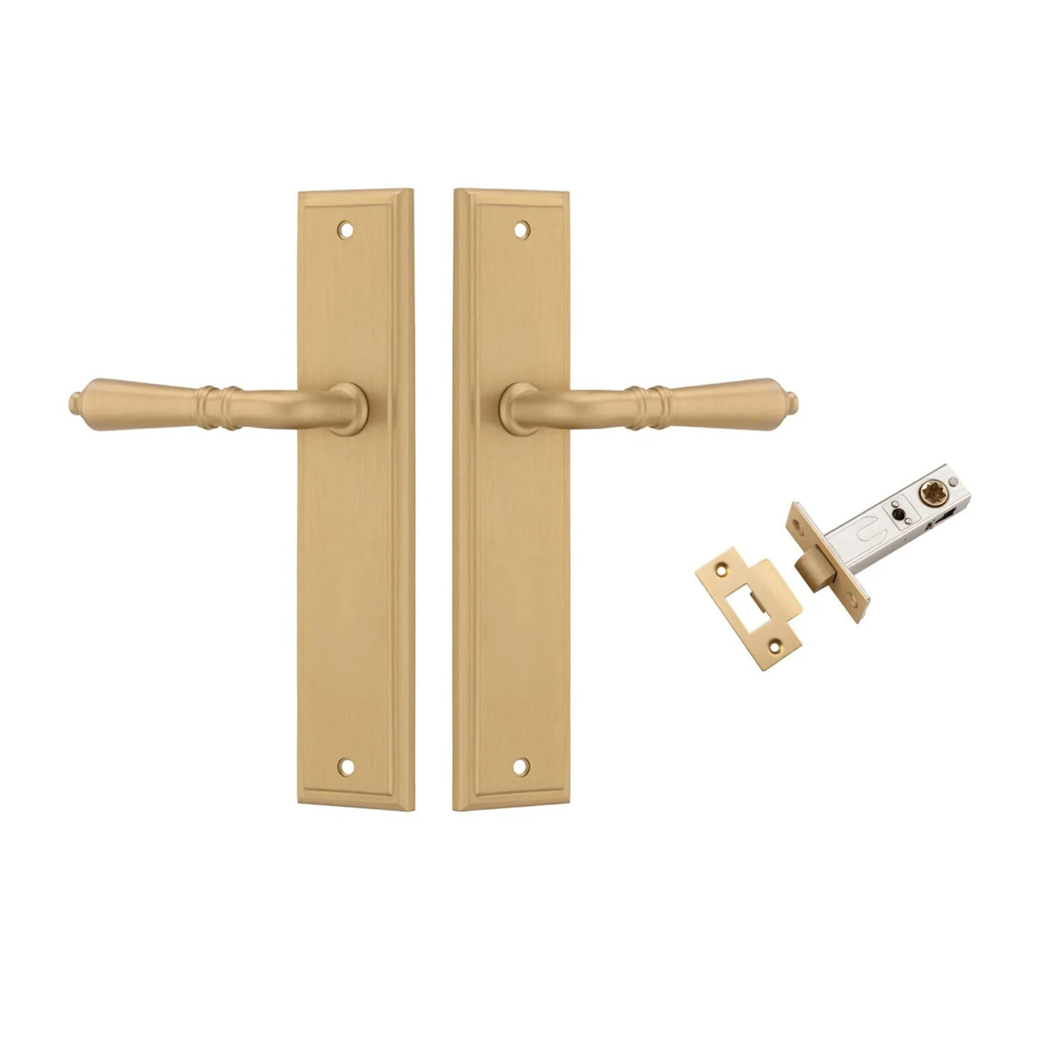 Iver Sarlat Door Lever Handle on Stepped Backplate Passage Kit - Available in Various Finishes - Image 9