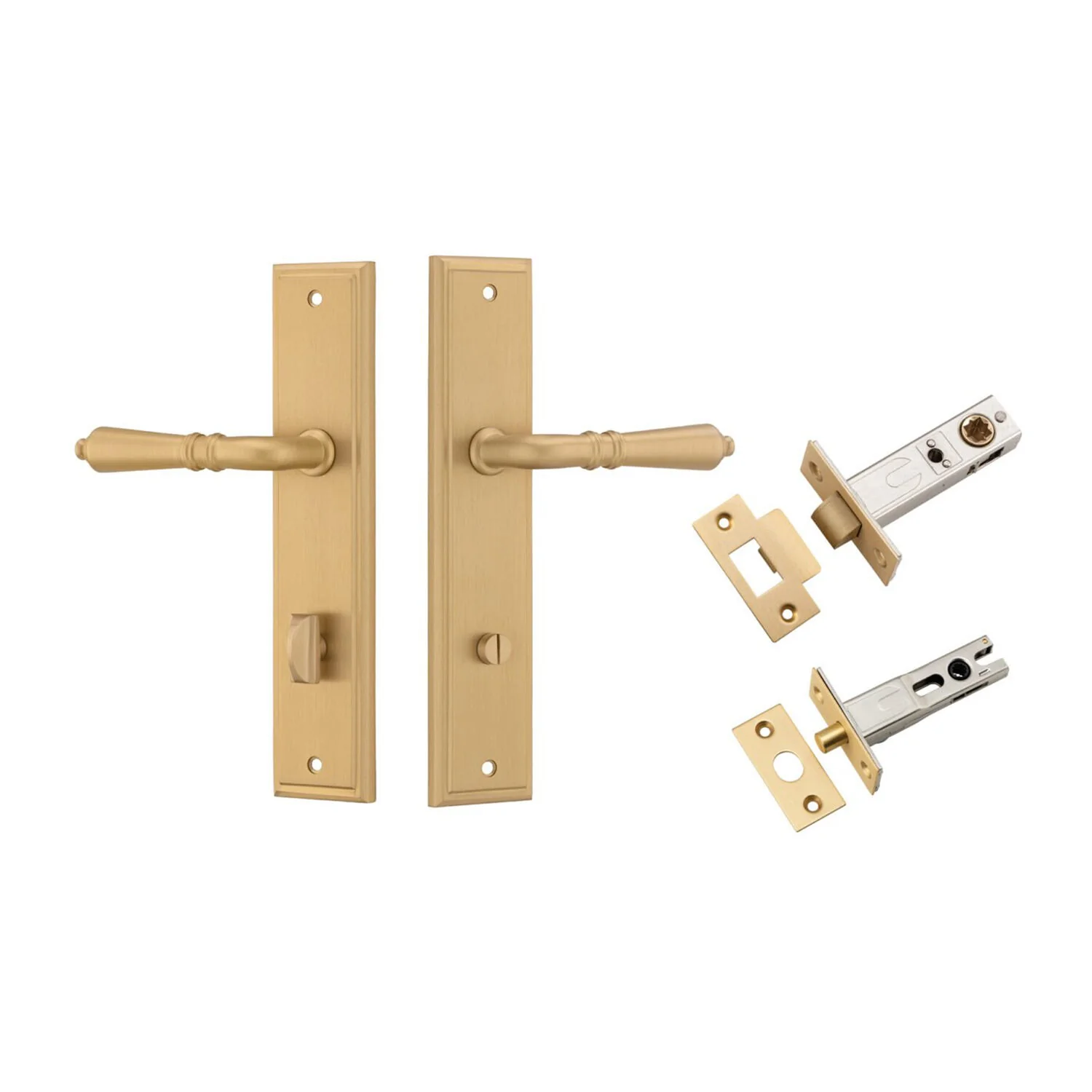Iver Sarlat Door Lever Handle on Stepped Backplate Privacy Kit - Available in Various Finishes - Image 11