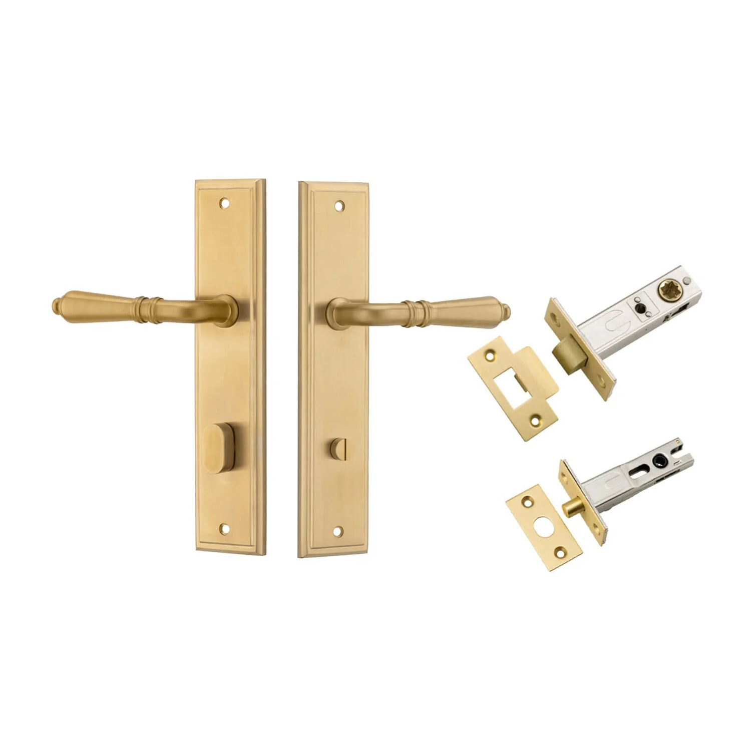 Iver Sarlat Door Lever Handle on Stepped Backplate Privacy Kit - Available in Various Finishes - Image 12