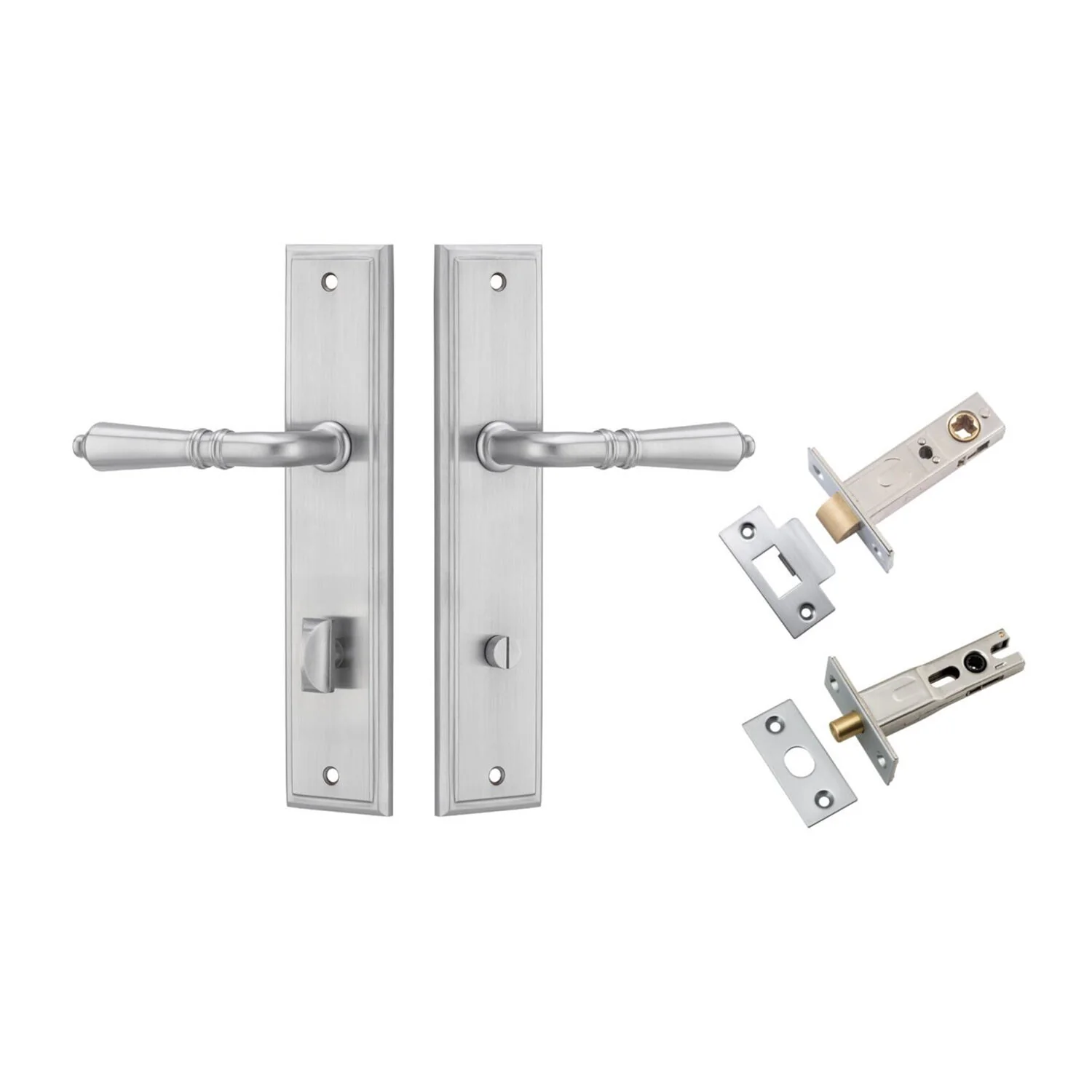 Iver Sarlat Door Lever Handle on Stepped Backplate Privacy Kit - Available in Various Finishes - Image 13