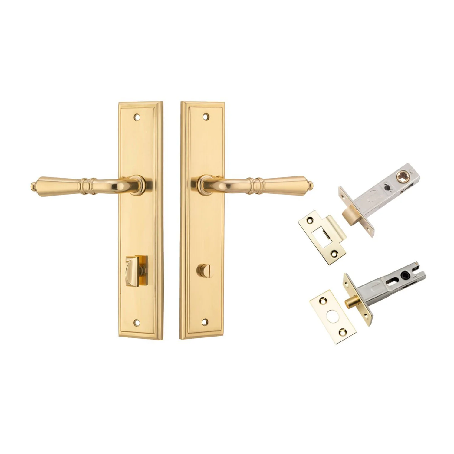 Iver Sarlat Door Lever Handle on Stepped Backplate Privacy Kit - Available in Various Finishes - Image 14