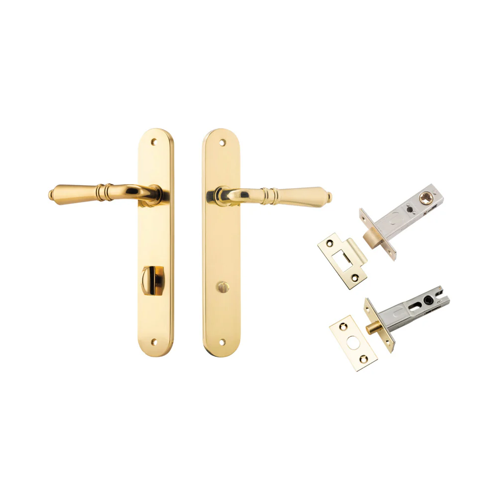 Iver Sarlat Door Lever on Oval Backplate Privacy Kit with Turn - Available in Various Finishes - Image 10
