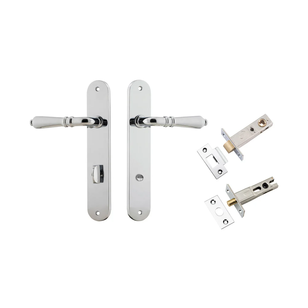 Iver Sarlat Door Lever on Oval Backplate Privacy Kit with Turn - Available in Various Finishes - Image 11