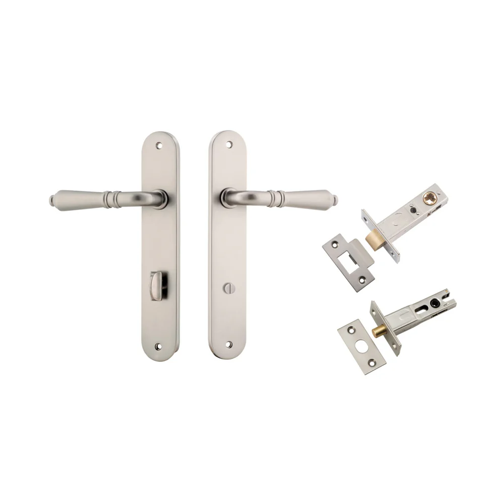 Iver Sarlat Door Lever on Oval Backplate Privacy Kit with Turn - Available in Various Finishes - Image 13