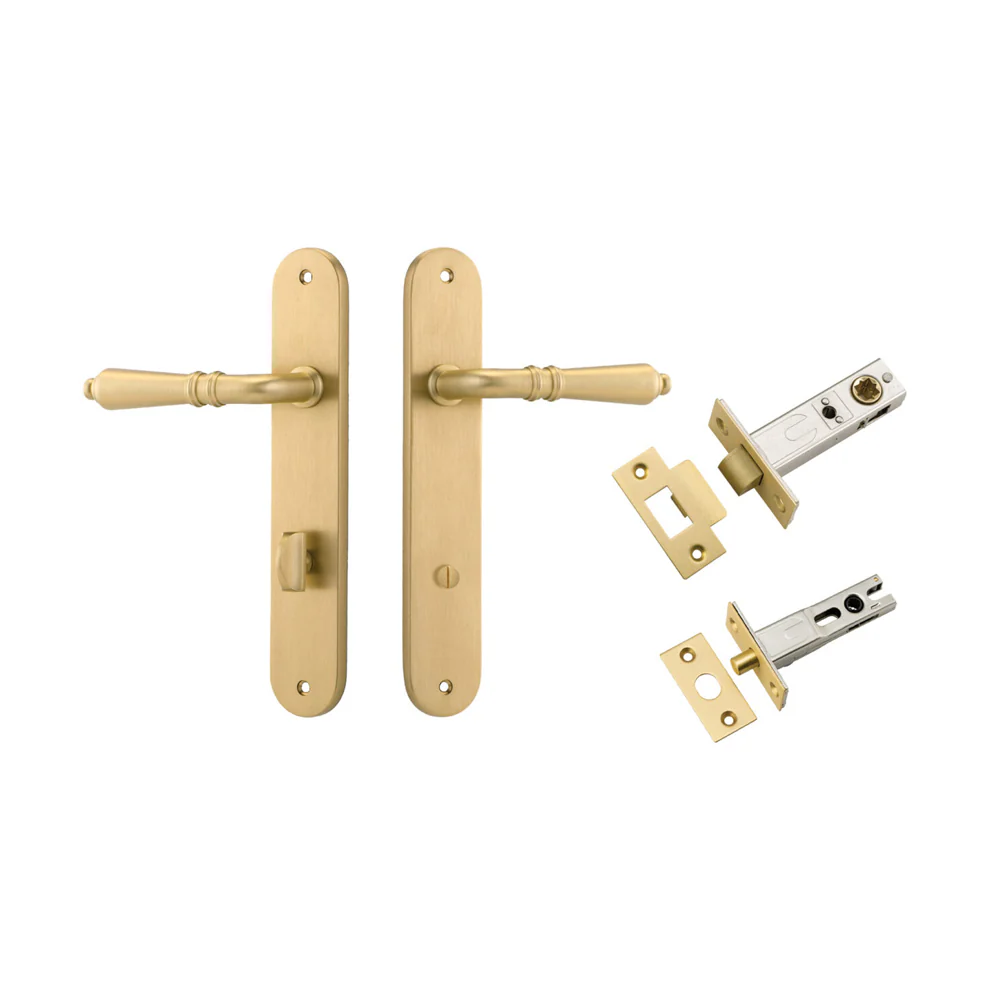Iver Sarlat Door Lever on Oval Backplate Privacy Kit with Turn - Available in Various Finishes - Image 15