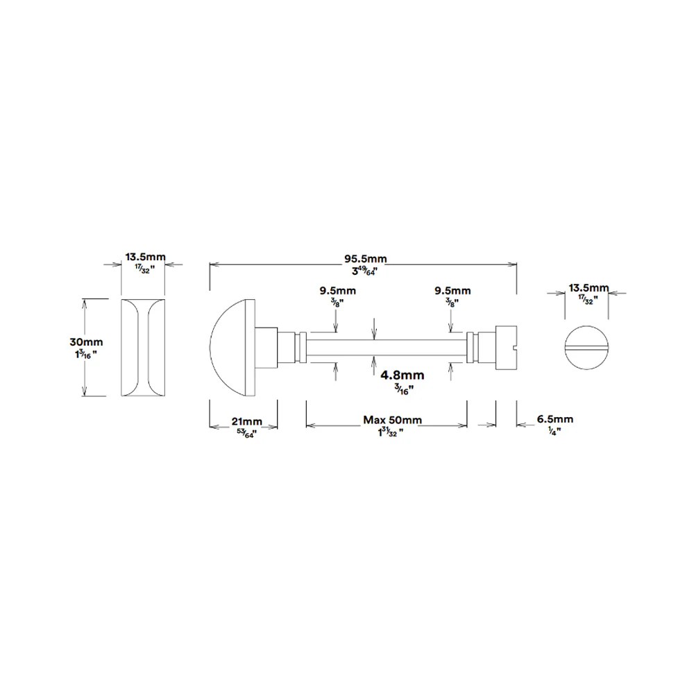 Iver Sarlat Door Lever on Oval Backplate Privacy Kit with Turn - Available in Various Finishes - Image 3