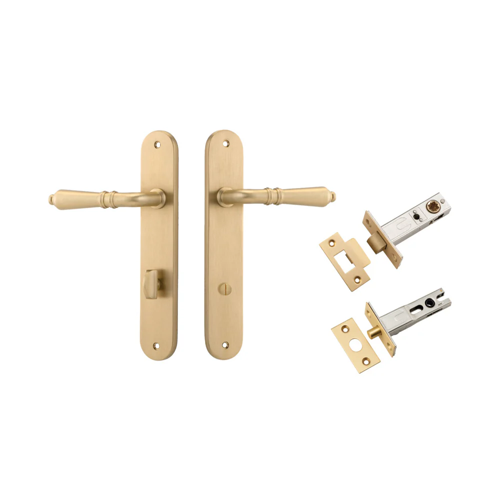 Iver Sarlat Door Lever on Oval Backplate Privacy Kit with Turn - Available in Various Finishes - Image 6