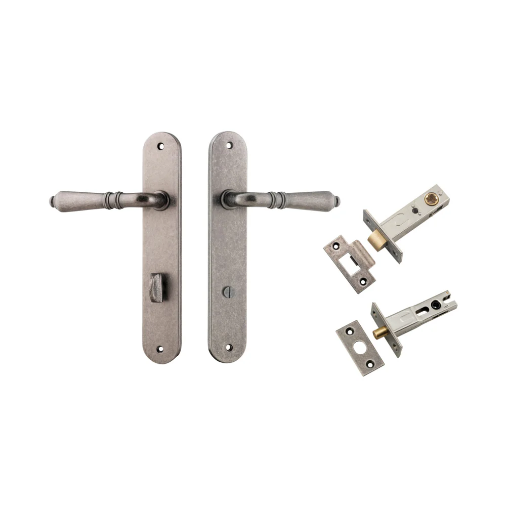 Iver Sarlat Door Lever on Oval Backplate Privacy Kit with Turn - Available in Various Finishes - Image 8