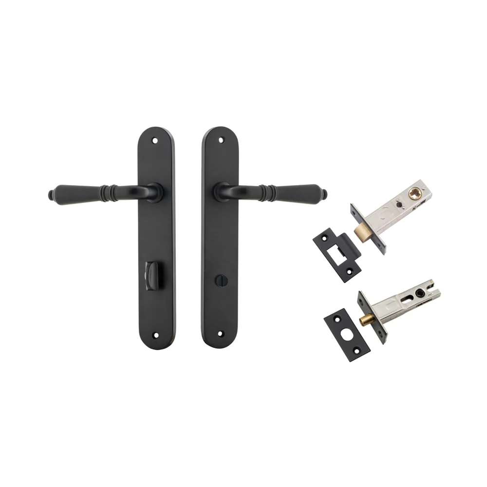 Iver Sarlat Door Lever on Oval Backplate Privacy Kit with Turn - Available in Various Finishes - Image 9